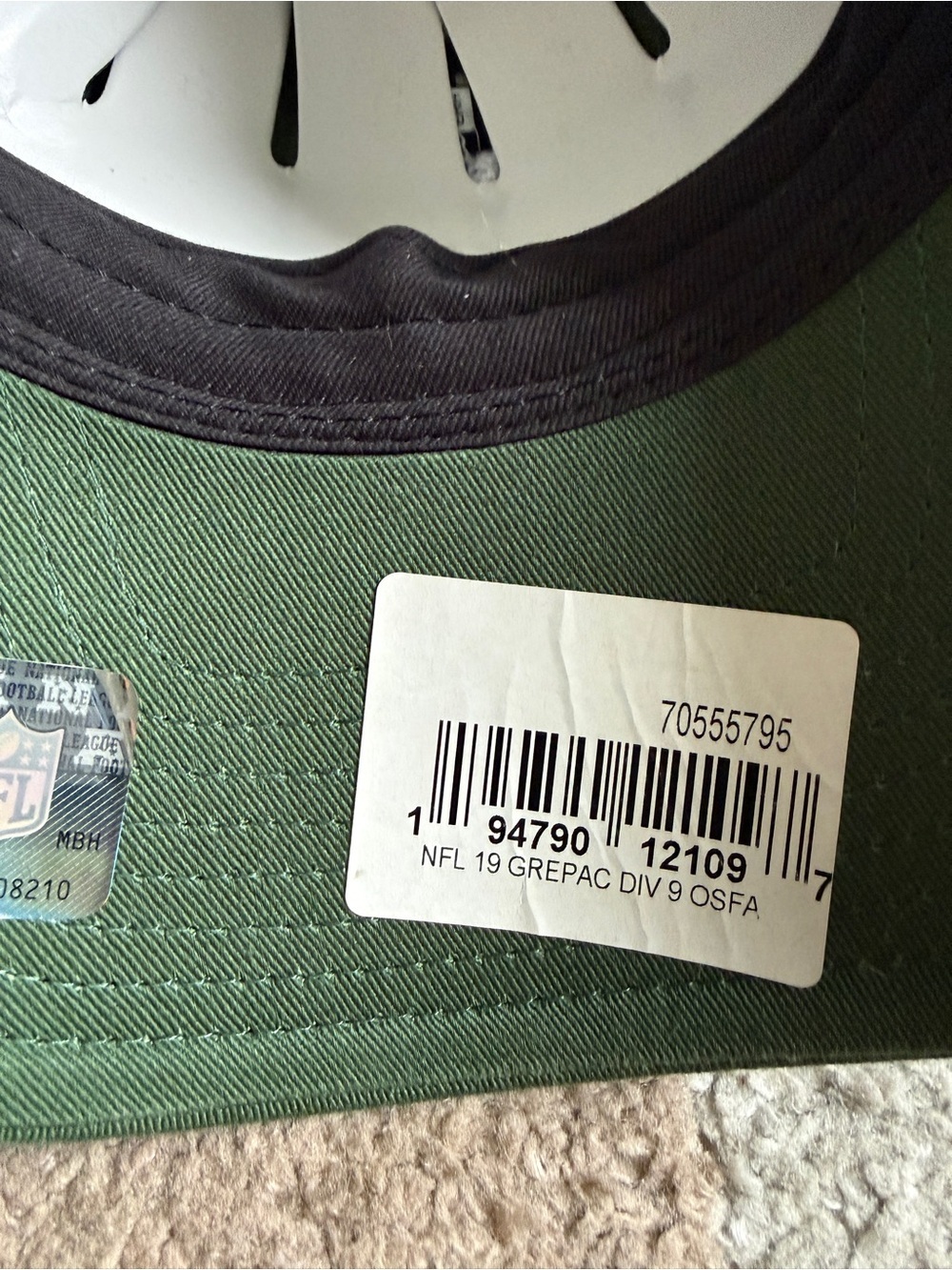 New Era Green 2019 North Champions Green Bay Packers  Adjustable Baseball Cap - Picture 4 of 6